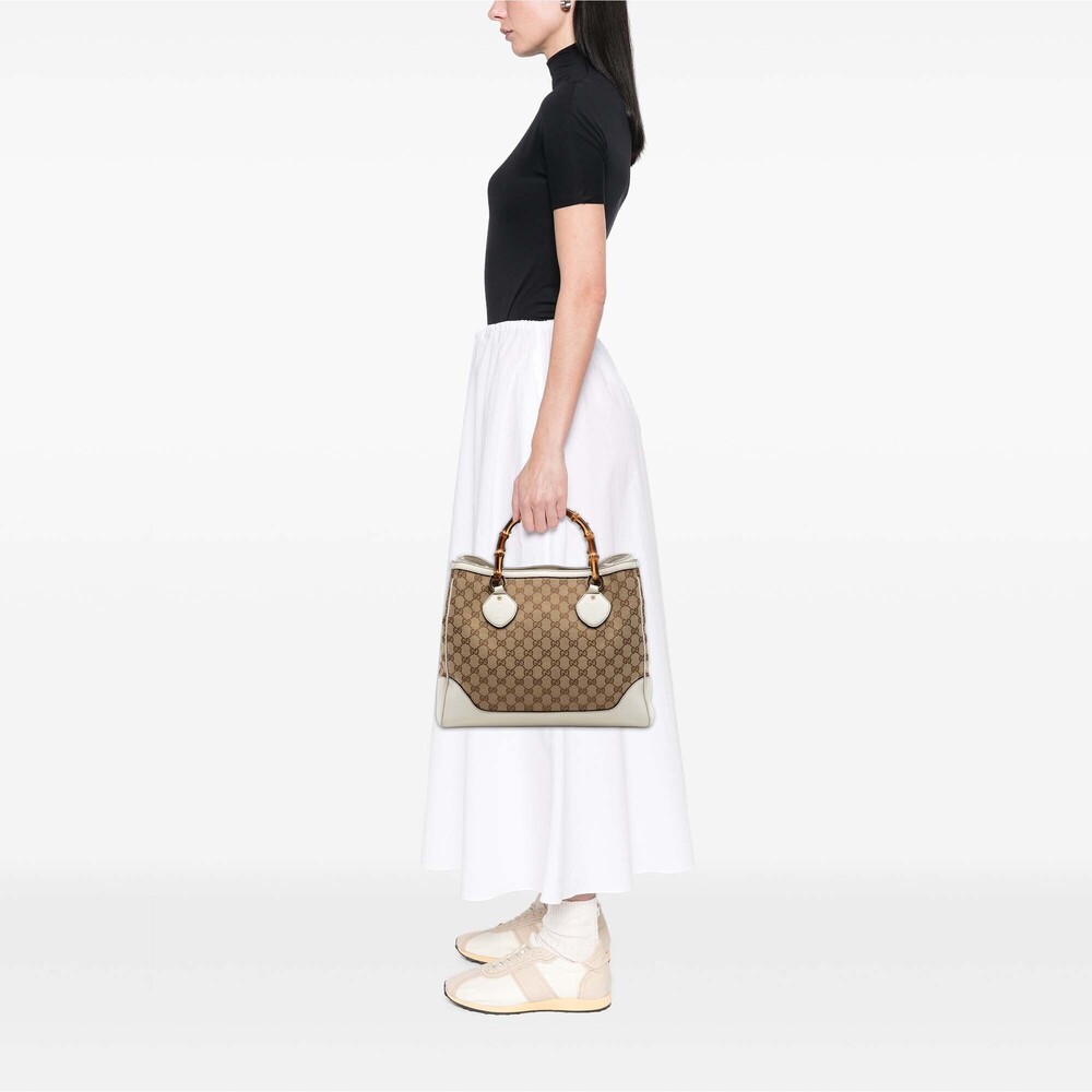 Pre-Loved Gucci Medium GG Canvas Bamboo Diana Tote - Picture 6 of 6